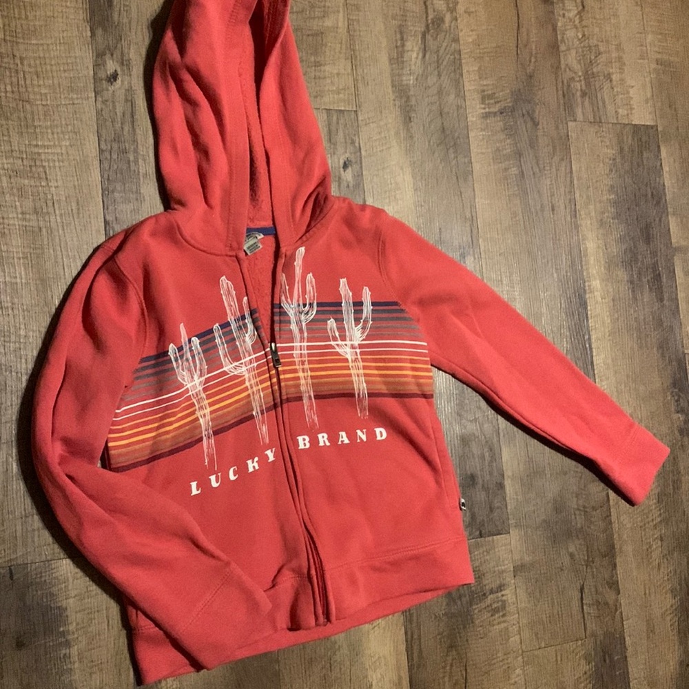 Girls lucky brand jacket/zip up hoodie size medium.  Excellent condition